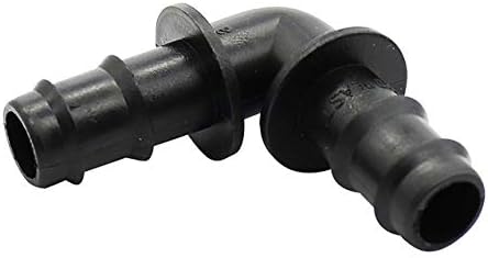 Industrial Horticultural Pipe Hose Connector 1/2 Inch 90 Angle Bend Barb Connector Garden Micro Irrigation Water Connectors Drip Irrigation Fittings 100 Pcs (Color : Black, Diameter : 1/2'') - Image 2