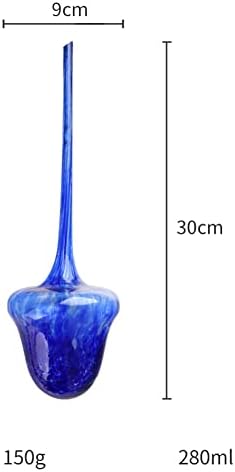Plant Watering Globes Automatic Glass Watering Bulbs, Glass Ball Planter, Garden Watering Cans Glass drip System, Single Wood Wine Box for Gifting and Storage (Blue) - Image 3