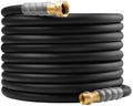 Heavy Duty Premium Garden Hose 75ft x 5/8", 300PSI Working, 1000PSI Burst, Hybrid Rubber Water Hose with Transparent Swivel Handle - Hot/Cold Water - Five Layered Braiding with Brass fittings (Black) by Unknown