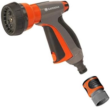 GARDENA 32121 Control Metal Multi-Purpose 7-in-1 Spray Gun with Built in Flow Control, 7 x 3 x 9 inches, orange by Unknown