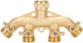 3/4 Inch 2/4-Way Brass Garden Hose Splitter Garden Tap Y-Type Watering Connector Distributor for Outdoor Faucet(4wayEU) by Unknown