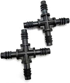 Hose Fittings Hose Adapters 10 Pieces of Miniature Drip Irrigation Hose Barbs All 8/11 Mm Pipe Cross Connectors for Irrigation Pipes Hose Connector IT068 - Image 4