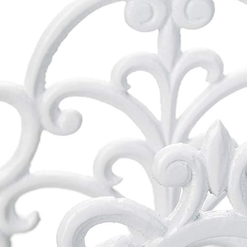 Relaxdays Antique Hose Holder, Cast Iron, Vintage Look, Wall-Mounted, HxWxD: 24 x 31.5 x 15 cm, Garden Hose Hanger, White, 10020617_49 - Image 6