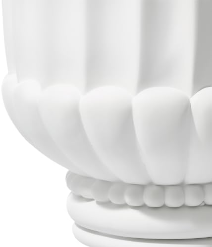 Classic Pedestal Urn Garden Planter, 30 Inch, White - Image 6