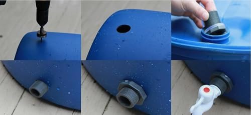 RBS100 Plastic Rain Barrel Spigot Kit(with Bulkhead Fitting)，Replacement for RAINPAL OEM - Image 4