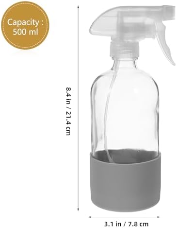 Cabilock 3 Pack 500ml Glass Spray Bottle with Silicone Base for Plants - Image 2