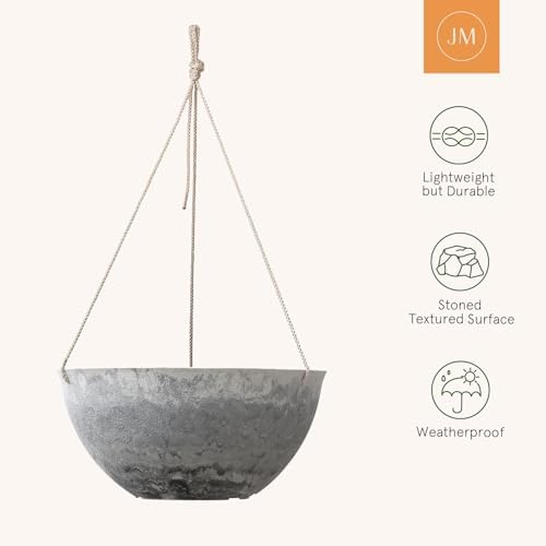 LA JOLIE MUSE Hanging Planter Baskets for Outdoor Plants, Set of 2, 13 Inch - Image 6