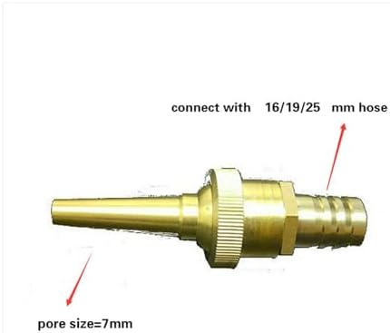 Brass Adjustable Jet Nozzle for Garden Fountain - 7mm Pore Size, Compatible with 16/19/25mm Hose Tubes(25mm) - Image 2