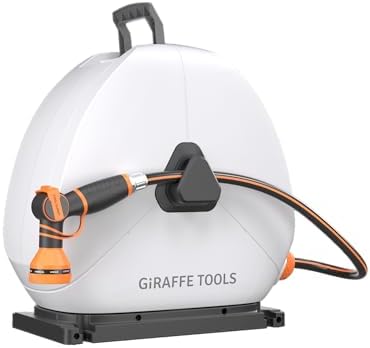 Giraffe Tools Ground-Mounted Retractable Garden Hose Reel, 5/8" x 92FT by GiraffeTools