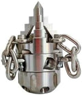 High Pressure Rotary Sewer Jetter Nozzle Kit - 40L Customized Stainless Steel Chain Root Cutter with 3 Side and 6 Rear Nozzles for Efficient Pipe Cleaning(Model 2 1I2 40L) by Unknown