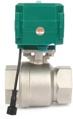 U.S. Solid 1-1/2" Smart Motorized Ball Valve - NSF Certified 304SS Remote App Mobile-control Electrical Ball Valve with Manual Switch, Plug Connection - Image 6