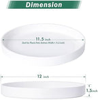 Phoenix Vine 12 Inch Plastic Plant Saucer Water Drip Tray, Heavy Sturdy Round Plant Drainage Tray for Indoors Outdoor, Set of 2, Matte White, 21-TY-12W-2 - Image 2