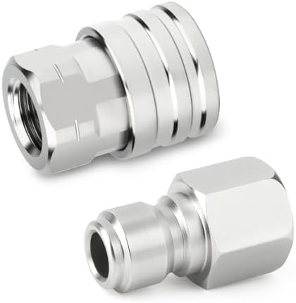 TAISHER 6PCS 304 Stainless Steel 1/4" Female NPT High Pressure Washer Quick Connect Coupler for Pressure Washing Gun Hose Accessories - Image 6
