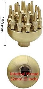 Xiaochen Lawn Irrigation Garden Watering 1" /1.5" Brass Adjustable Three-Layer Flower Fountain Nozzle Center Straight Direct Current Scattering Landscape Nozzle 1Pc (Color : 1 inch) - Image 2