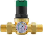 AOYEBO Brass Water Pressure Reducing Valve with Gauge, Adjustable by Unknown