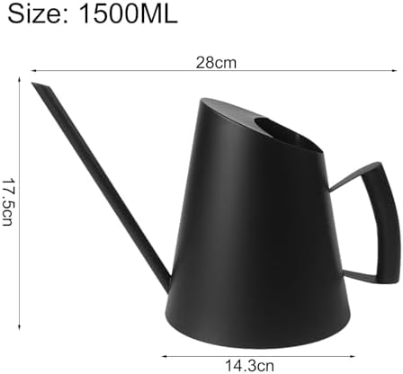 Stainless Steel Long Spout Watering Can, Rust-Resistant Precision Spout for Indoor Houseplants and Outdoor Garden Flowers, Modern Decorative Copper(1500ML Black) - Image 4