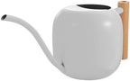 Kisangel Long Spout Watering Can with Wood Handle 1200ml Metal Garden Watering Pot Indoor Plant Spray Bottle Vintage Style for Houseplants and Flower Care by Kisangel