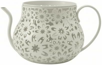 Watering Can Planter Perforated Decorative Flower Pot Vintage Watering Can with Long Spout for Decorators, Gardeners, Patio, Balcony, Indoor, White by Unknown