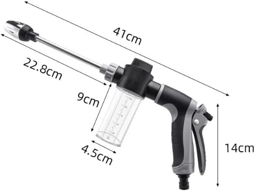Handheld Water Hose Nozzle with Stainless Steel Long Wand - Image 6