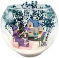 Welcome Glass Globe Terrarium, 5.9 x 5.1 inches, Preserved Flowers, Mother & Decorative Accent, Heart Balloons, Hospital Gift Alternative, New Born Celebration Decor by Unknown