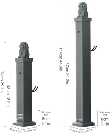 Freestanding Aluminum Garden Water Column with Faucet, Outdoor Faucet, Vertical Hose Holder for Garden, Farm, Ranch, Backyard Irrigation(114cm/44.9in) - Image 6