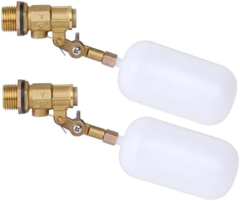 Pool Water Leveler Auto Fill, 2 Pack Pool Auto Fill Float Valve - Water Trough Float Valve with Automatic Level Control, Copper & Plastic, 1/2 Inch Trough by Unknown
