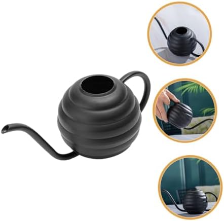 Beaupretty Metal Watering Can for Indoor Plants 400ml Stainless Steel Long Spout Watering Pot for Succulents and Flowers Portable in Black - Image 7