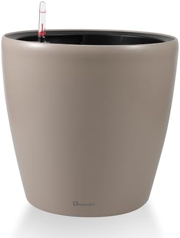 Dexceder 13x12 Self Watering Planter with Wheels (Taupe Matte) by Dexceder