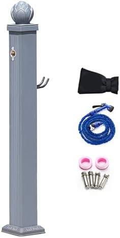 Vertical Square Garden Water Column, Aluminum Alloy, Freestanding Outdoor Faucet, Garden Hose Holder, Decorative Fountain Yard Hydrant for Watering Irrigation and Cleaning(114 cm/44.9in) by Unknown