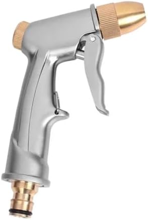 High Pressure Water Spray Gun Metal Brass Nozzle Garden Hose Pipe Lawn Wash Sprayer Sprinkler Tool Guns(Silver) - Image 2