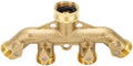 Brass 4 Way Garden Hose Splitter Ball Valve Adapter by oreilet