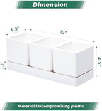 D'vine Dev Plastic Herb Garden Planter Set, White, 76-V-A-1 - Image 3
