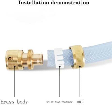 Expandable Garden Hose Repair Kit 10PCS Large All Copper Hose Quick Connectors Water Pipe Pouring Joints Irrigation Tools Watering Accessories(4point Male Thread) - Image 4