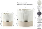 Nihow Ceramic Self Watering Pots for Indoor Plants, 6+8 Inch,Beige Set 2 - Image 2