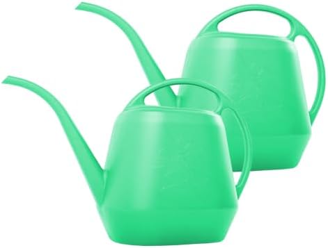 Bloem Aqua Rite 144 oz Plastic Watering Can, Long Spout, Mint Green, 2-Pack by Bloem