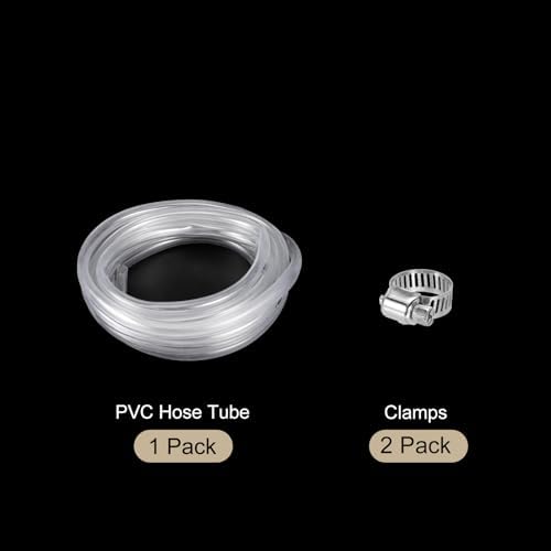 MECCANIXITY Clear PVC Tubing 5/8" ID Plastic PVC Tube Flexible Water Hose 25ft for Industrial Tubing, Aquariums, Pump, 15.9mm x 20.6mm, with 2pcs Clamps - Image 3
