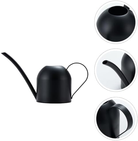 Vintage 500ml Metal Watering Can with Long Spout, Black Stainless Steel Plant Watering Pot for Indoor and Outdoor Garden Use - Image 7