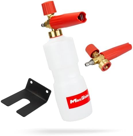 Maxshine Universal Snow Foam Cannon w/Wall Mount - 1/4” Quick Connect Premium Foam Gun for Pressure Washer, Ideal for Car, Home, Boat, Motorcycle & RV Wash - Premium Auto Detailing Accessories by Maxshine