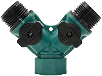 3/4 Thread 2-Way Garden Tap Hose Splitter Y Type with Nipple Quick Connector Irrigation Valve Garden Water Adapter 20Pcs (Color : US Thread x B) - Image 4