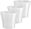 Santino 8.6 Inch ARTE Self Watering Planters (Set of 3) in Transparent Indoor Flower Pot for All House Plants, Flowers and Orchids by Smart+Planters