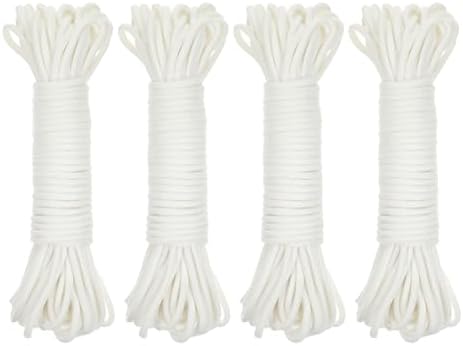 4pcs Absorbent Cotton Rope: 4mm Thick Self-Watering Wick Cord String System - Indoor & Outdoor Vacation Plant Cord Watering Baskets Use by DRESSOOS