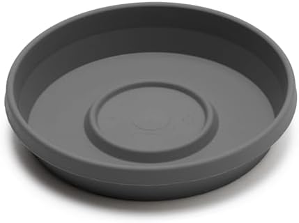 Bloem Terra 20" Round Plastic Plant Saucer, Lightweight UV-Resistant Indoor/Outdoor Flower Pot Tray - Fits 20-inch Planter Pots, Charcoal, 2-Pack - Image 3