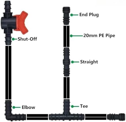 2~30PCS PE Pipe Barb Connectors Tee Elbow Repair End Garden Water Drip Irrigation Connector Joints 16mm 20mm 25mm(Elbow,20MM-8 PIECES) - Image 3