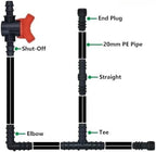 2~30PCS PE Pipe Barb Connectors Tee Elbow Repair End Plug Garden Water Drip Irrigation Connector Joints 16mm 20mm 25mm(Tee,25MM_20 PIECES) - Image 3
