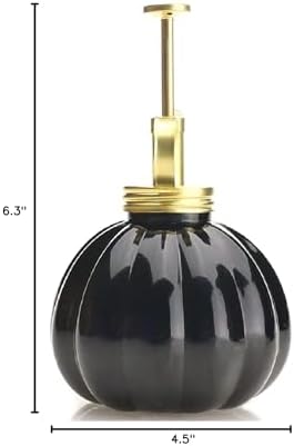 Vintage Style Glass Pumpkin Bottle Sprayer Watering Can Plant Mister with Brass Sprayer Head (Black) - Image 7