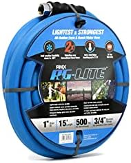 AG-LITE BSALONE15 1" x 15' Hot/Cold Water Rubber Garden Hose, 100% Rubber, Ultra-Light, Super Strong, 500 PSI, 50F to 190F Degrees, High Strength Polyester Braided, 2x Water Flow - Image 3