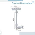 5-Head Pool Fountain Waterfall with 3-Layer Adapter, Adjustable 360° Rotating Top Nozzle, Garden Sprinkler for Above Ground and Inground Pools, Fish Pond, White - Image 3