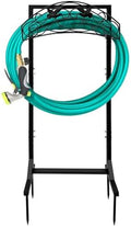 Garden Hose Holder Freestanding, Water Hose Holders for Outside, No Drilling Garden Hose Stand with 4 Spikes, Outdoor Hose Holder, 150 FT Heavy Duty Hose Hanger for Lawn Yard A by Unknown