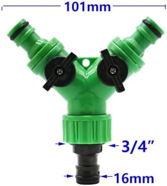 Water Tap Splitter, Garden Hose Splitter 1/2 3/4 inch Thread 2-Way Y Splitter Multicolor(Green B) - Image 3