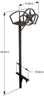 Liberty Garden 117 Star Metal Garden Hose Stand, 125-Foot Capacity Bronze - Image 5